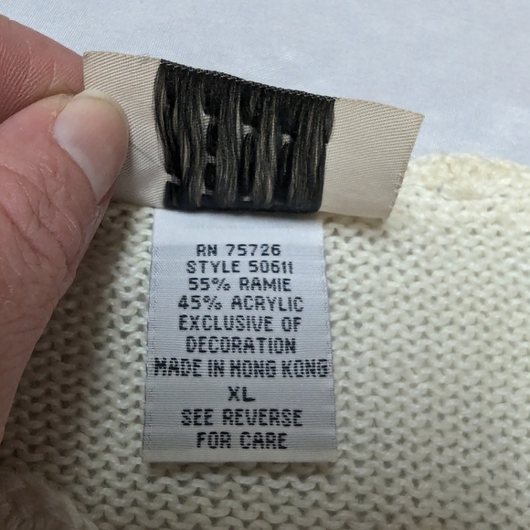 Vintage Teddi Embroidered Easter Basket Flower Cardigan Scallop Edge Grannycore - Picture 8 of 11